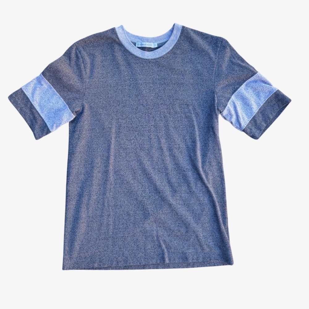 Alternative Apparel Mens Small Gray Colorblock Football Jersey T-Shirt Short Slv